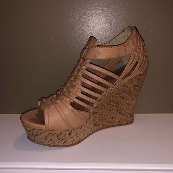 Tan Cork Wedges from Francescas - Picture 2 of 3